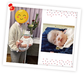 元会員さん（33才女性）から赤ちゃんの写真が届きました！
